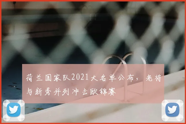 荷兰国家队2021大名单公布，老将与新秀并列冲击欧锦赛